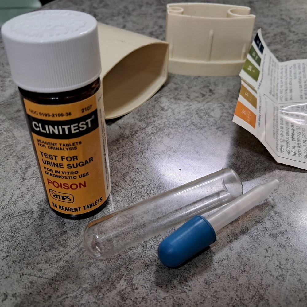 Vintage Clinitest Reagent Tablets with Test Tubes